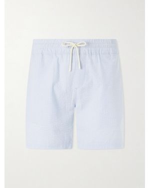 Portuguese Flannel Atlantico Straight-Leg Cotton-Seersucker Shorts - White