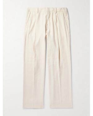 NN07 Kay 1808 Straight-leg Lenzingtm Ecoverotm And Linen-blend Trousers - Natural