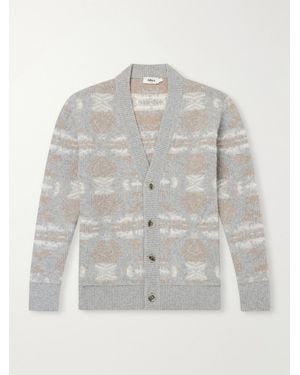 Altea Virgin Wool-Jacquard Cardigan - White