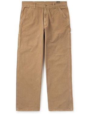 Orslow Oxford Painter Straight-leg Cotton-twill Pants - Natural