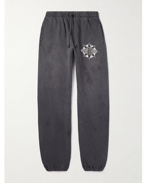 SAINT Mxxxxxx Denim Tears Logo-print Cotton-jersey Joggers - Grey