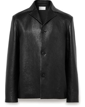 The Row Brodie Leather Jacket - Black