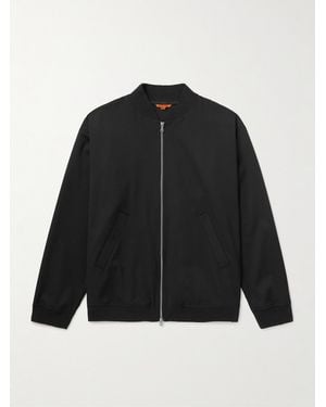 Barena Stretch Virgin Wool-Gabardine Bomber Jacket - Black