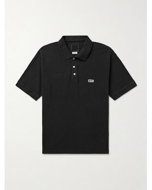 Visvim Jumbo Weller Garment-Dyed Cotton-Piqué Polo Shirt - Black