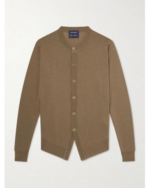 John Smedley Bill Nighy Merino Wool Cardigan - Natural