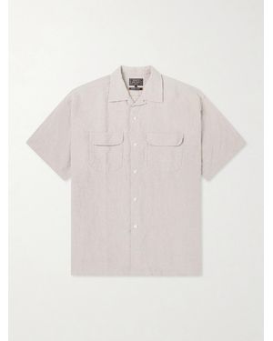 Beams Plus Convertible-Collar Linen Shirt - Natural