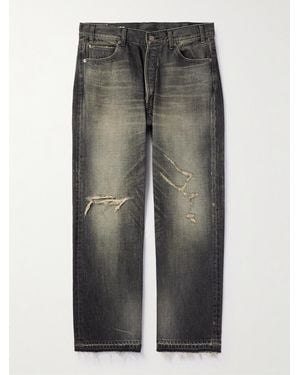Celine Wesley Straight-leg Distressed Jeans - Grey