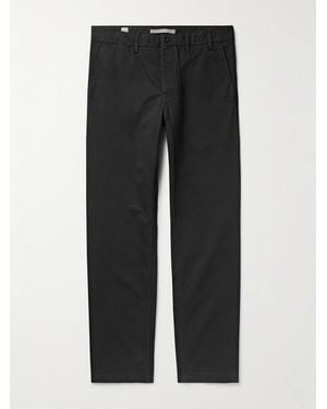 Norse Projects Aros Heavy Straight-Leg Organic Cotton Trousers - Black