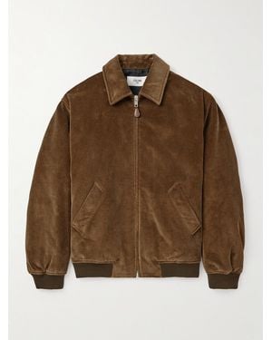 Celine Cotton-Corduroy Bomber Jacket - Brown