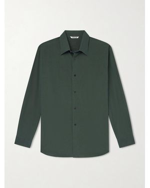 AURALEE Cotton-poplin Shirt - Green