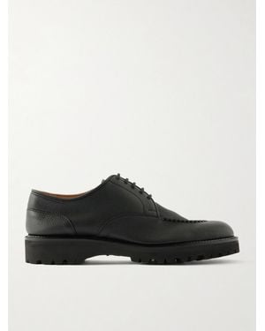 John Lobb Land Full-Grain Leather Derby Shoes - Black