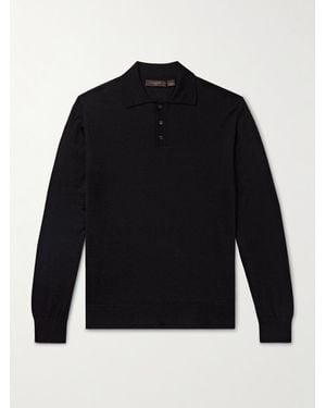 Slowear Incotex Zanone Slim-Fit Cashmere And Silk-Blend Polo Shirt - Blue