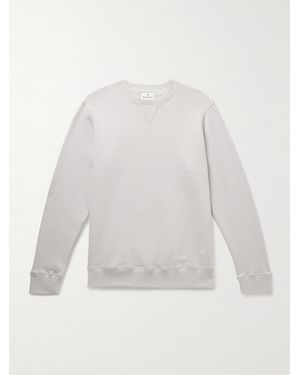 Kingsman Logo-Embroidered Cotton And Cashmere-Blend Jersey Sweatshirt - White