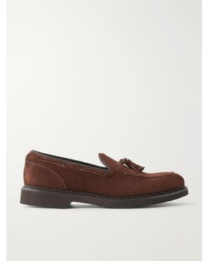 Canali Tasseled Nubuck Loafers - Brown