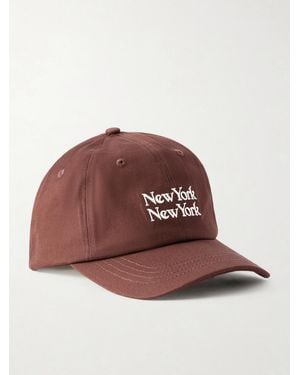 Corridor NYC Ny Ny Embroidered Cotton-Twill Baseball Cap - Brown