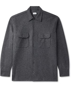 Ghiaia Wool Overshirt - Gray