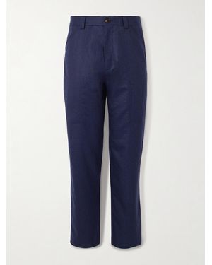 Brunello Cucinelli Wide-leg Virgin Wool-felt Trousers - Blue