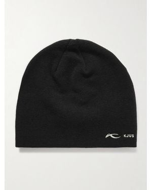Kjus Logo-Embroidered Knitted Beanie - Schwarz