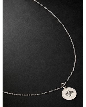 Jacquie Aiche Anhängerkette aus Weißgold mit Diamant - Schwarz