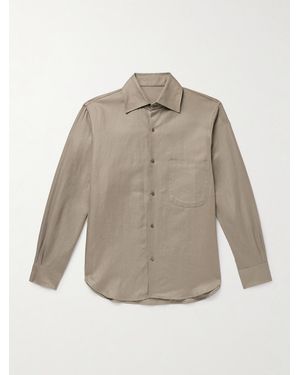 STÒFFA Cotton And Linen-blend Twill Shirt - Natural
