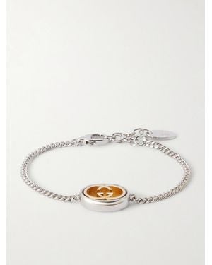Gucci Interlocking G-Embellished-Tone Bracelet - Natural