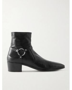 Tom Ford Clint Embellished Leather Boots - Schwarz