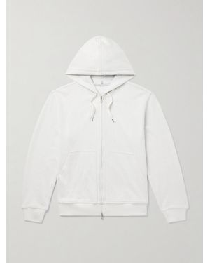 Brunello Cucinelli Cashmere-Blend Zip-Up Hoodie - White