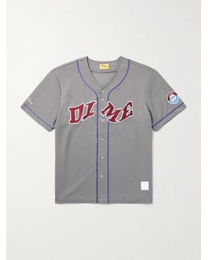 Dime League Hemd aus Jersey mit Logoapplikation - Grau