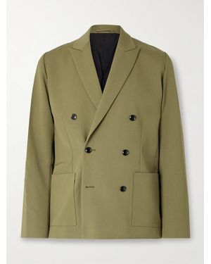 NN07 Jordin 10002 Double-breasted Wool-blend Twill Blazer - Green