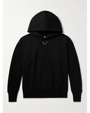 READYMADE Logo-Print Embroidered Cotton-Blend Jersey Hoodie - Black