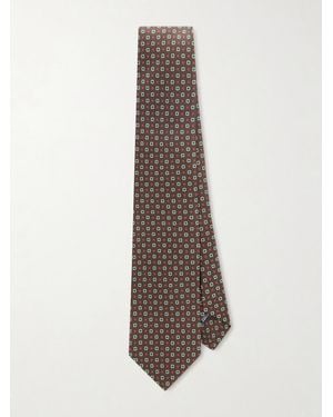 Drake's Him 8cm Printed Silk Tie - Natural
