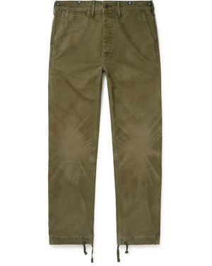 RRL Curtiss Straight-leg Cotton-canvas Pants - Green