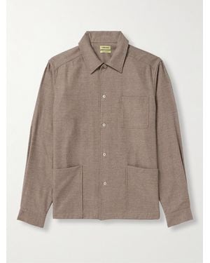 De Bonne Facture Wool-Flannel Overshirt - Brown