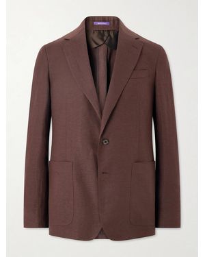 Ralph Lauren Silk And Linen-Blend Suit Jacket - Brown