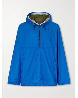 Loewe Logo-Embroidered Shell Jacket - Blue