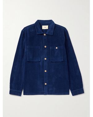 Folk Cotton-Corduroy Overshirt - Blue