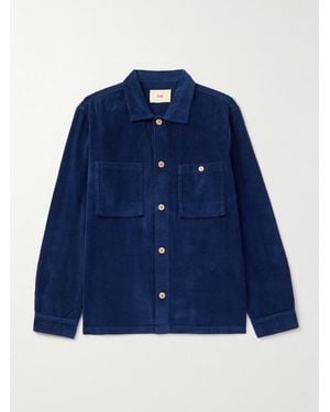 Folk Cotton-Corduroy Overshirt - Blue