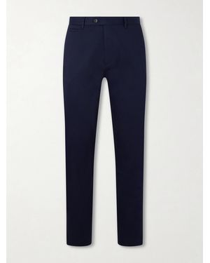 MR P. Samuel Straight-leg Organic Cotton Chinos - Blue