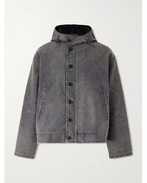 A.PRESSE Hooded Cotton-Canvas Jacket - Grey