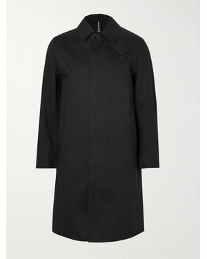 Mackintosh Oxford Bonded Cotton Trench Coat - Black