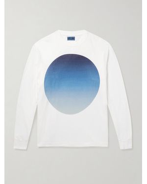 Blue Blue Japan Printed Cotton-Jersey T-Shirt - Blue