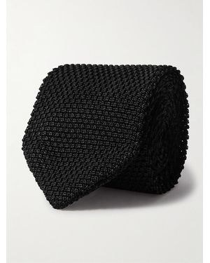 MR P. 7Cm Knitted Silk Tie - Nero
