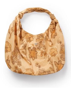 Our Legacy Emporio Armani Goccia Floral-Print Faille Tote - Metallic