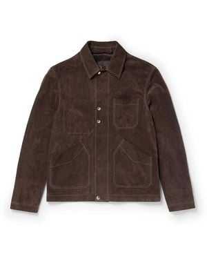 MR P. Crosta Suede Chore Jacket - Brown