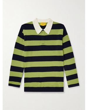 Guest In Residence Rugby Striped Cashmere Polo Shirt - Green