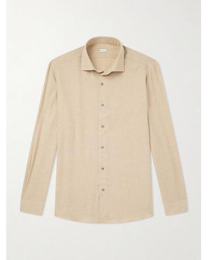 Caruso Cotton And Cashmere-Blend Shirt - Natural