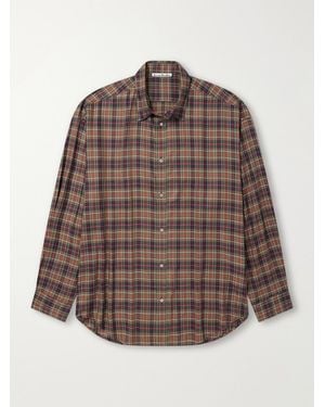 Acne Studios Checked Flannel Shirt - Brown