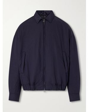 Casey Casey Meaux Cotton And Linen-Blend Zip-Up Jacket - Blue