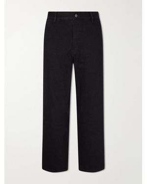 Jeanerica Genua Straight-Leg Cotton-Blend Chino Trousers - Black