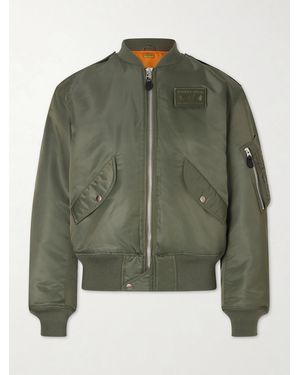 Human Made Logo-Appliquéd Padded Shell Bomber Jacket - Green